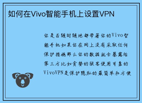 如何在Vivo智能手机上设置VPN