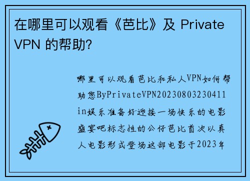 在哪里可以观看《芭比》及 PrivateVPN 的帮助？